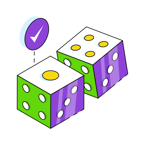 Ludo Dices, Roll Dices, Dice Cubes, Dice Game, Ludo Game illustration