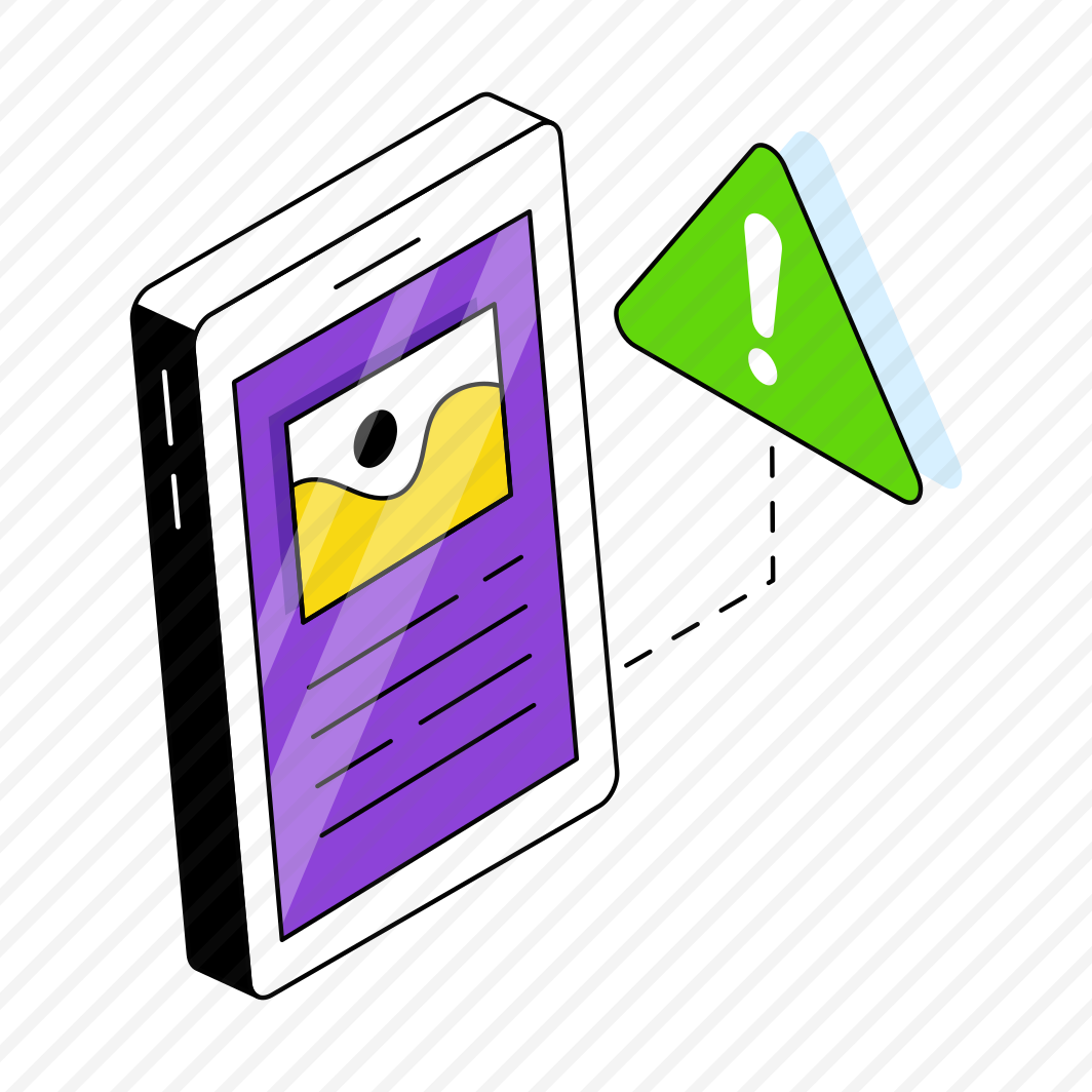 Mobile Error, Mobile Alert, Mobile Warning, Phone Warning, Phone Error  preview