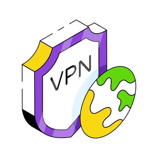 Secure Vpn, Computer Network, Virtual Private Network, Virtual Network, Encrypted Connection  illustration