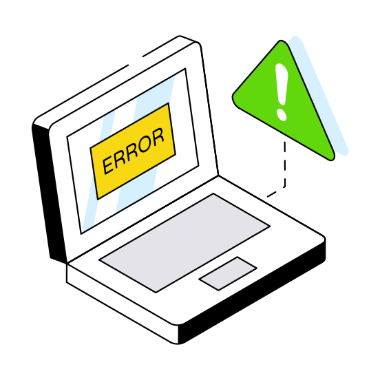 System Error, System Alert, Warning, Caution, Exclamation illustration