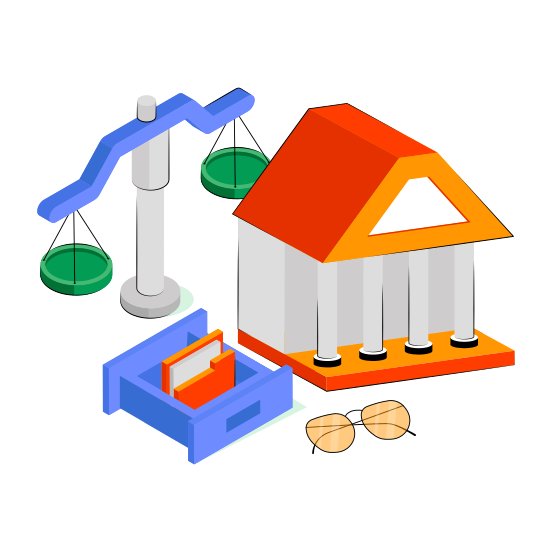 Bank Law, Bank Legislation, Bank Penalty, Bank Building, Financial Law illustration