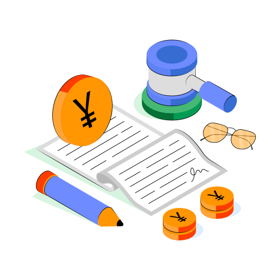 Financial Law, Financial Paper, Document, Doc, Archive  illustration