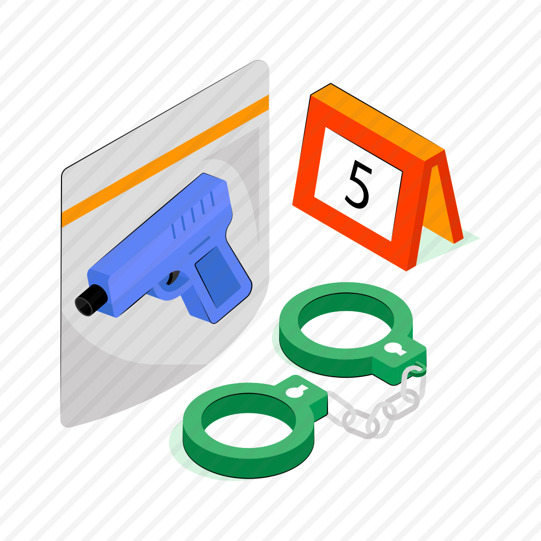 Gun, Pistol, Crime Evidence, Weapon, Firearm preview