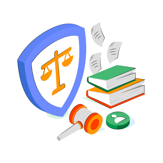 Law Security, Law Protection, Law Safety, Justice Security, Justice Protection  illustration