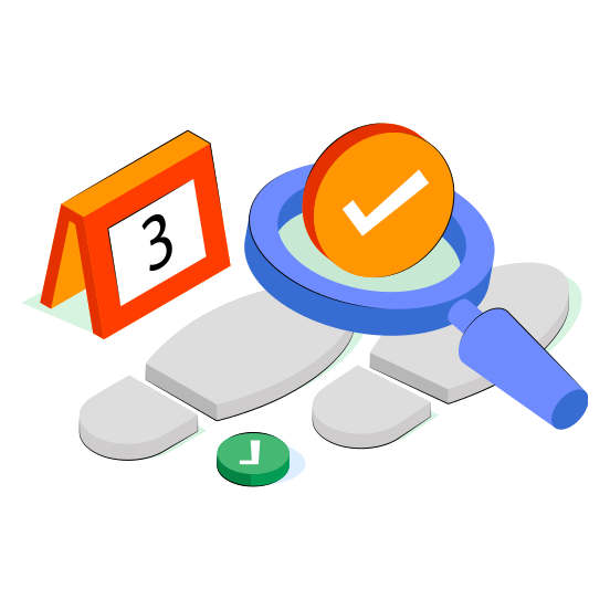 Search Footprints, Find Evidence, Search Evidence, Footprints Analysis, Footmark Analysis  illustration