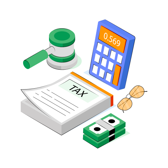 Tax Law, Tax Legislation, Tax Penalty, Tax Calculation, Tax Paper  illustration
