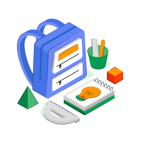 Backpack, School Bag, Shoulder Bag, Rucksack, Haversack,  illustration