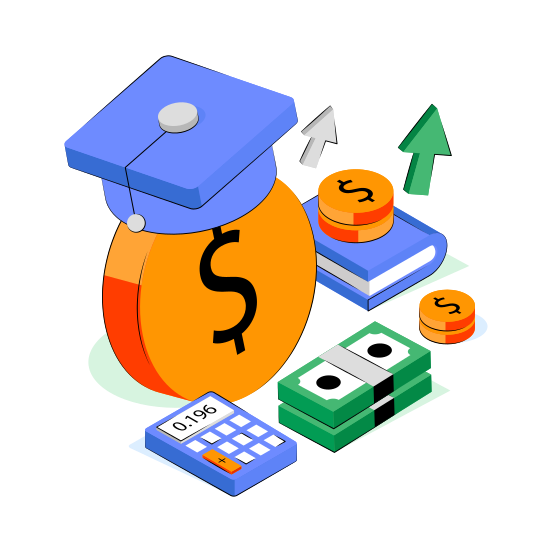 Educational Grant, Scholarship, Learning Grant, Educational Fund, Learning Fund illustration