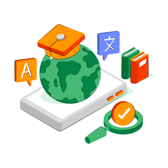 Language Translator, Linguistic App, International Language, Multi Language, Mobile Translation App,  illustration