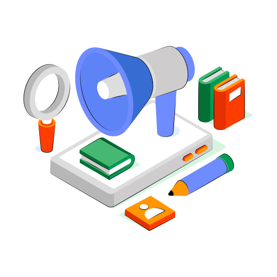 Mobile Education Marketing, Mobile Publicity, Mobile Campaign, Online Marketing, Digital Marketing  illustration