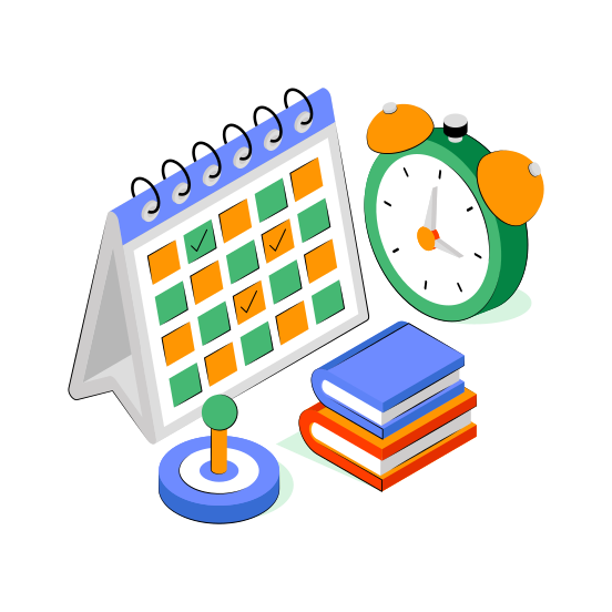Study Timetable, Study Schedule, Study Reminder, Study Alarm, Study Time illustration
