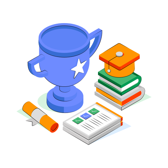 Trophy, Academic Award, Reward, Achievement, Triumph,  illustration