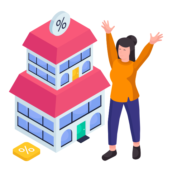 Home Discount, House Discount, Property Discount, Estate Discount, Building Discount, illustration