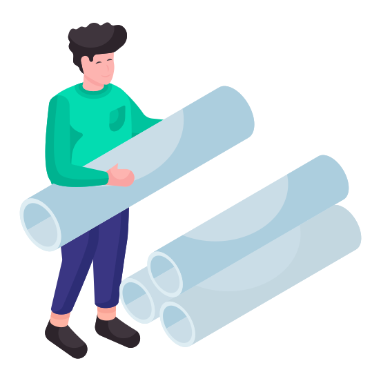 Plumbing Pipes, Pvc Pipes, Pipework, Polyvinyl Chloride Pipe, Construction Accessory illustration