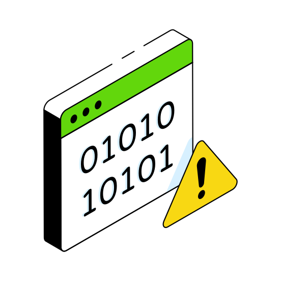 Binary Data Error, Binary Code, Digital Code, Online Coding, Numeric Code,  illustration