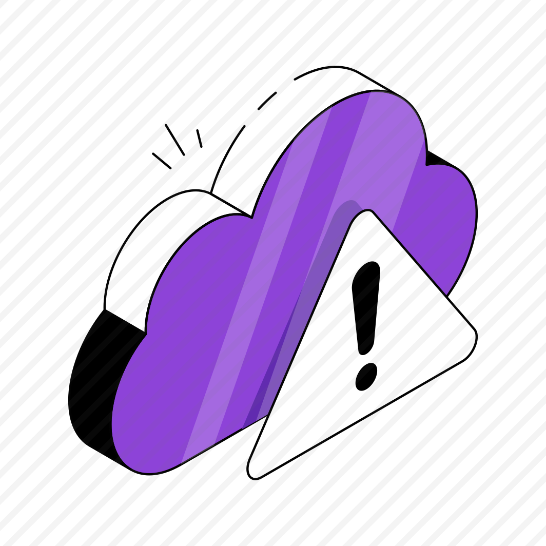 Cloud Error, Cloud Alert, Cloud Warning, Cloud Caution, Cloud Problem  preview