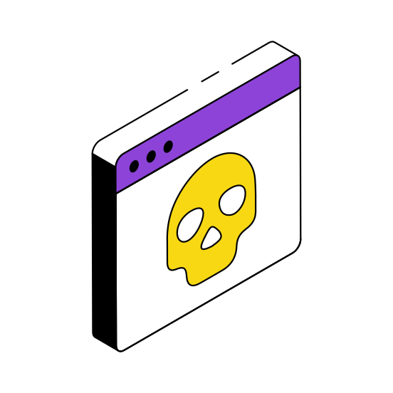 Dangerous Website, Web Hacking, Website Hacking, Dangerous Webpage, Hacking Webpage  illustration