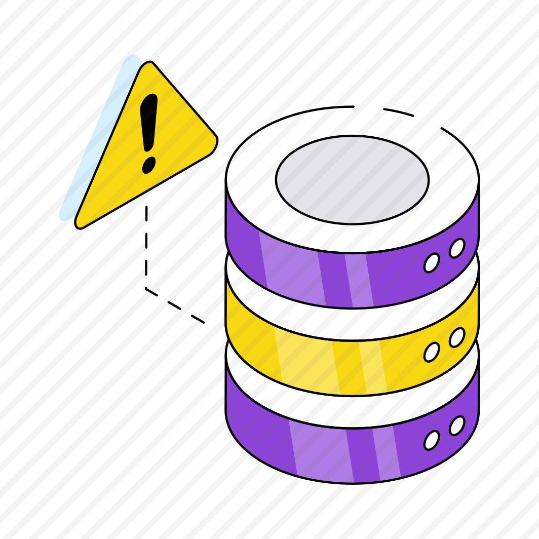 Database Error, Server Alert, Server Warning, Server Caution, Data Alert,  preview