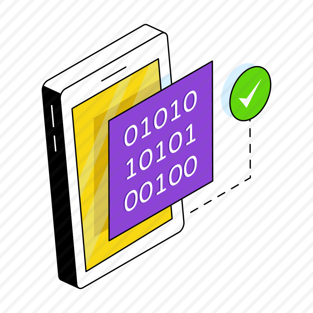Mobile Binary Data, Mobile Binary Code, Digital Code, Online Coding, Numeric Code,  preview