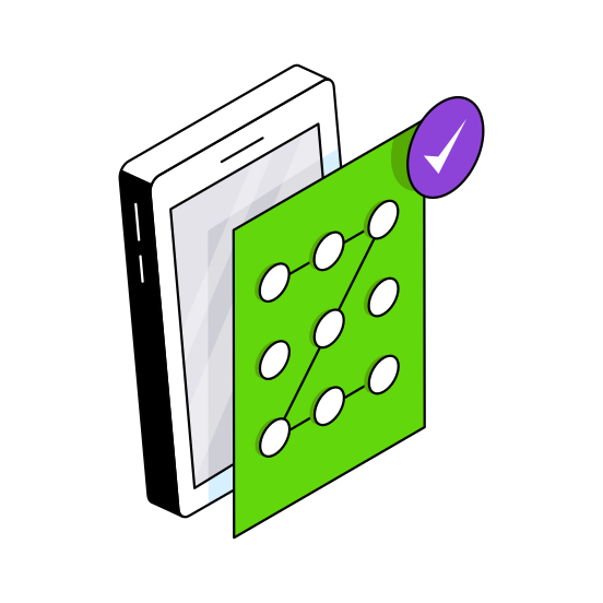 Mobile Swipe Lock, Mobile Pattern Lock, Password, Passcode, Security  illustration