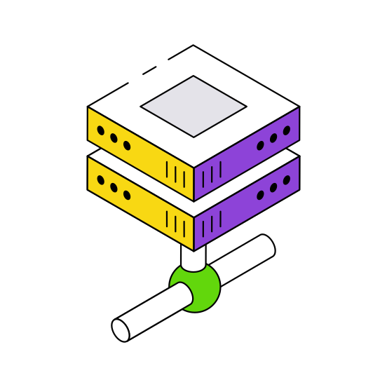 Network Server, Dataserver, Database, Server Rack, Share Server  illustration