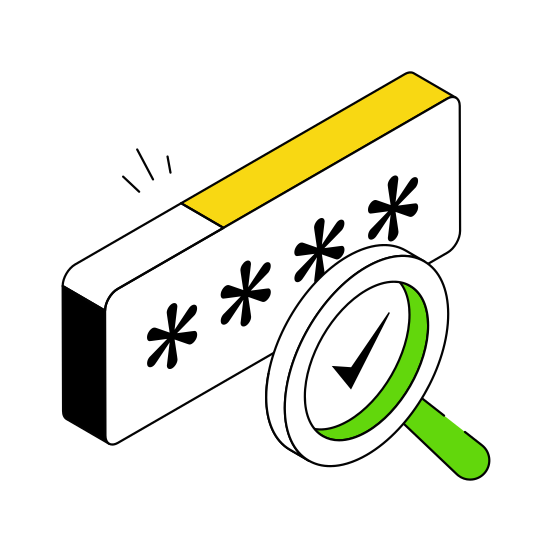 Search Password, Find Password, Password Analysis, Password Exploration, Passcode  illustration