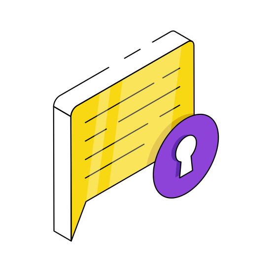 Secure Chat, Encrypted Chat, Encrypted Message, Chat Security, Chat Protection  illustration