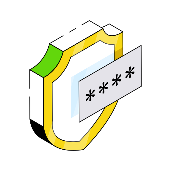 Security Shield, Safety Shield, Buckler, Protection Shield, Password Shield,  illustration