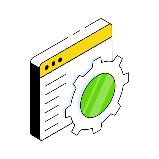 Web Setting, Web Configuration, Web Development, Web Management, Website Development  illustration