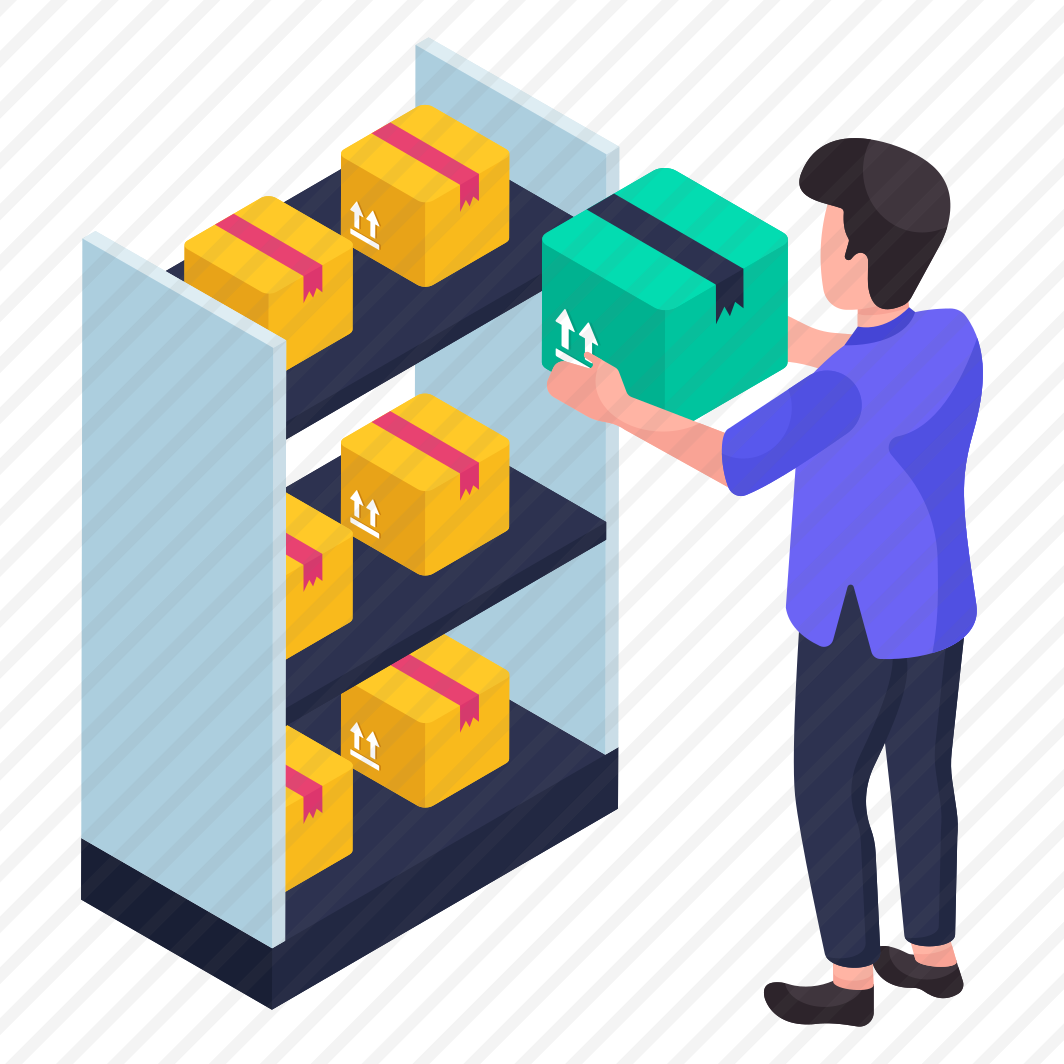 Arranging Parcel, Parcel Shelves, Package Racks, Package Shelves, Warehouse Worker  preview