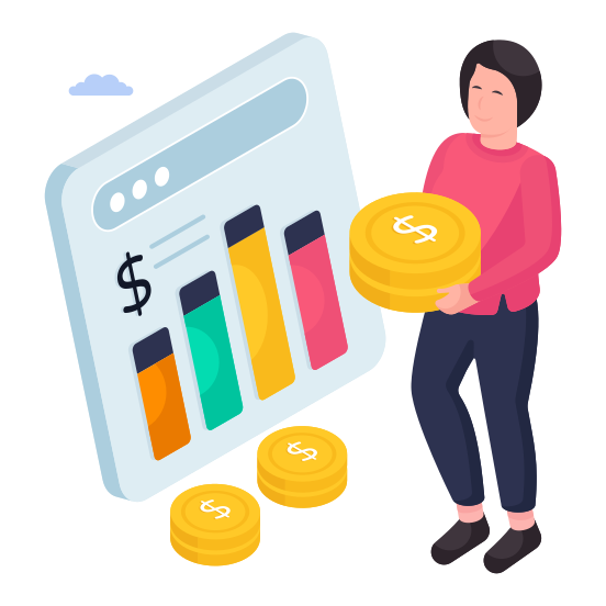 Financial Analytics, Infographic, Statistics, Financial Chart, Graph, illustration