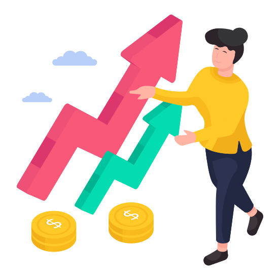 Financial Growth, Infographic, Statistics, Financial Chart, Graph, illustration
