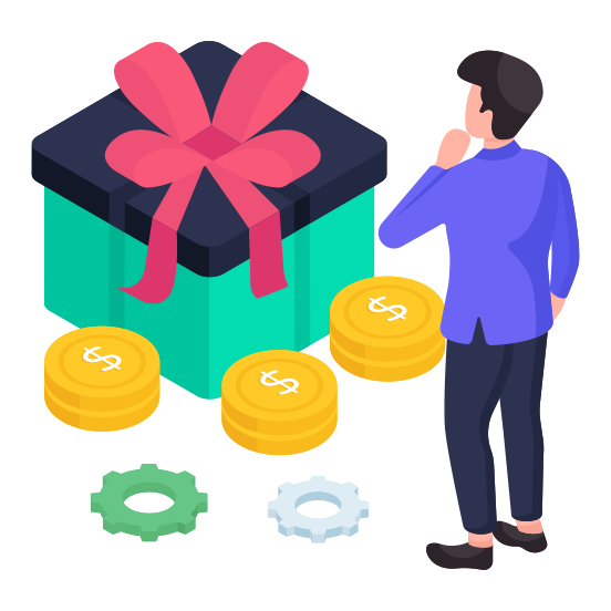 Gift Box, Carton, Wrapped Package, Present, Surprise, illustration