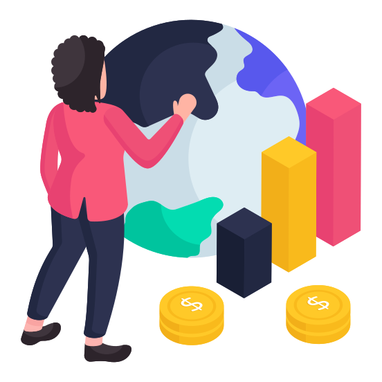 Global Analytics, Infographic, Statistics, Financial Chart, Graph, illustration