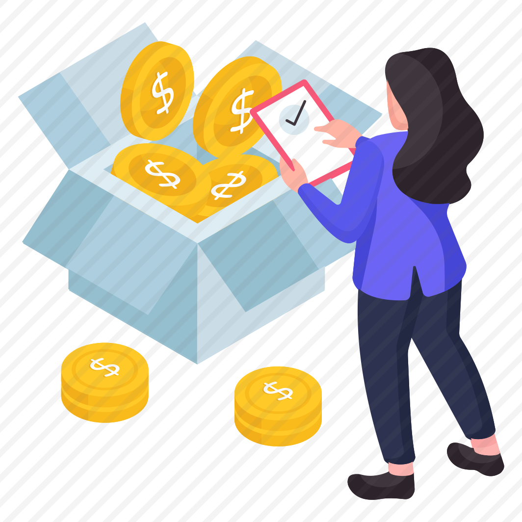 Money Parcel, Money Package, Financial Parcel, Financial Package, Financial Box,  preview