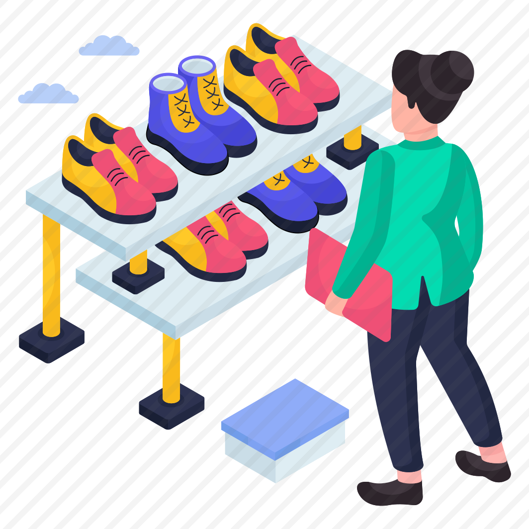 Shoes Seller, Sales Girl, Spending, Purchase, Commerce preview