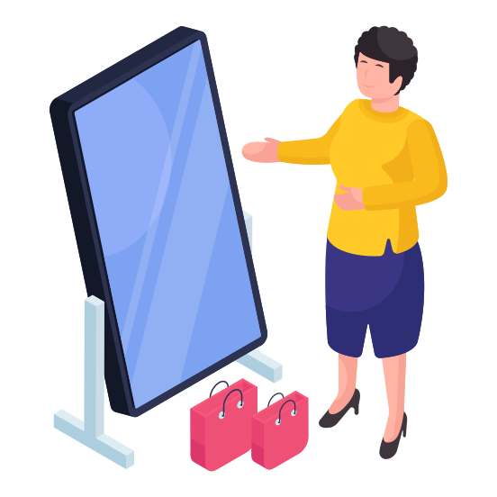 Shopping Girl, Shopping Guy, Spending, Purchase, Commerce illustration