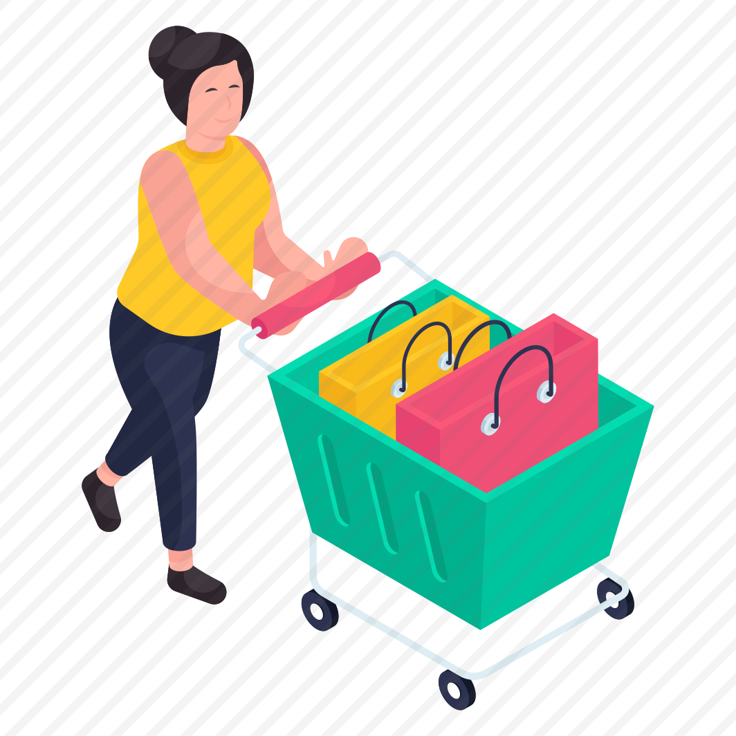 Shopping Girl, Shopping Woman, Spending, Purchase, Commerce preview