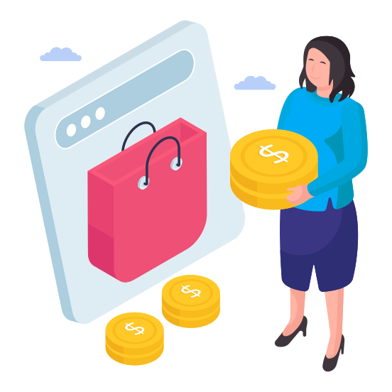 Shopping Payment, Online Shopping, Eshopping, Shopping Website, Ecommerce illustration