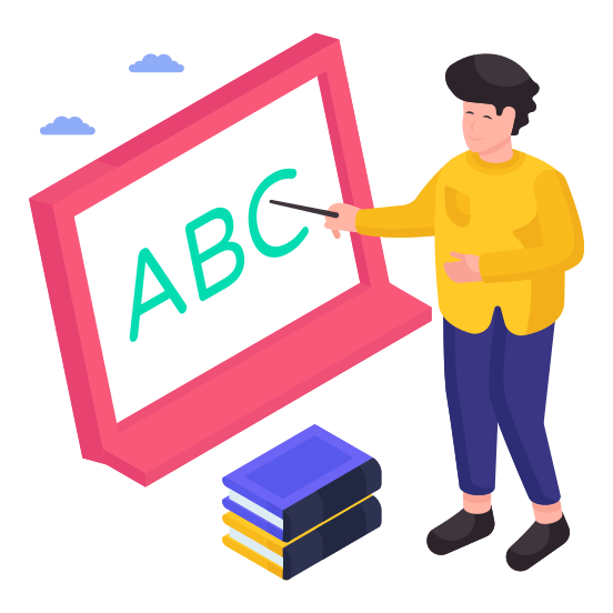 Abc Learning, Basic Learning, Basic Education, English Class, Kindergarten illustration