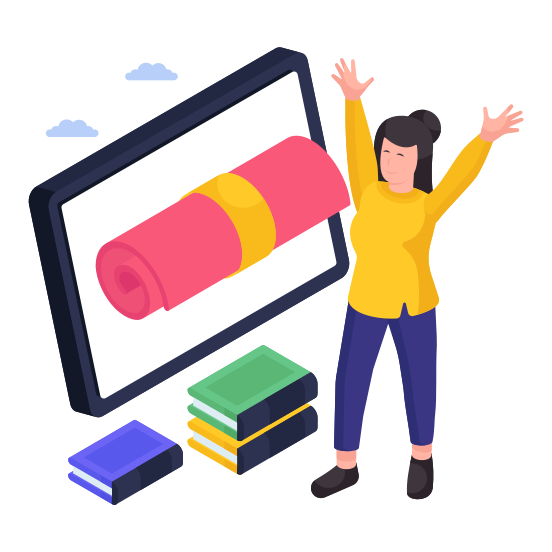 Certificate, Deed, Credential Document, Online Degree, Diploma, illustration