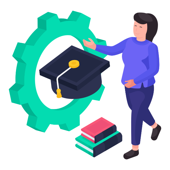 Education Setting, Education Management, Education Development, Academic Setting, Academic Management illustration