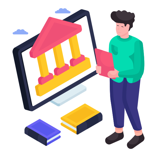 Education Website, Online Education, Online Learning, E Learning, Banking Education illustration