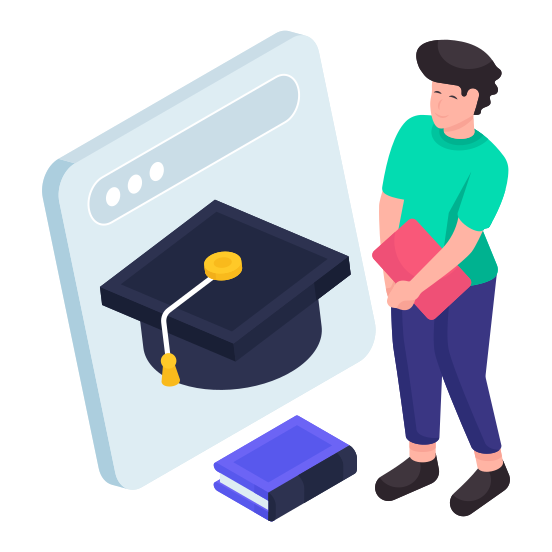 Education Website, Online Education, Online Learning, E Learning, Digital Education illustration