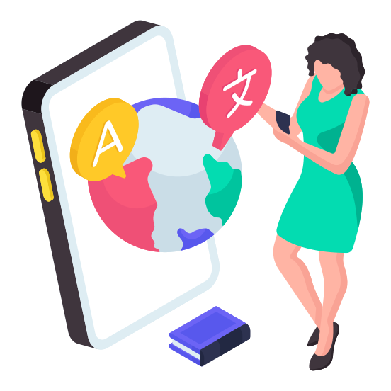 Language Translation App, Linguistic, International Language, Multi Language, Translation, illustration