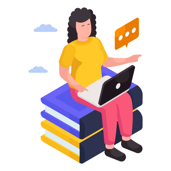 Online Chatting, Online Message, Online Communication, Online Conversation, Online Discussion illustration