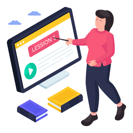 Video Tutorial, Online Lesson, Video Lesson, Education, Video Lecture illustration