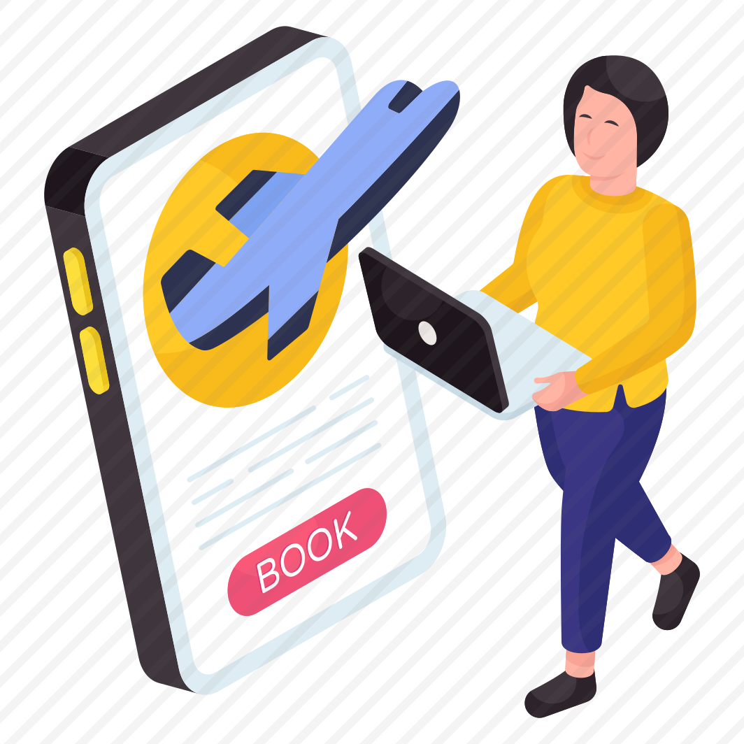 Mobile Flight Booking, Online Booking, Air Travel, Flight Booking App, Phone Travel Application  preview