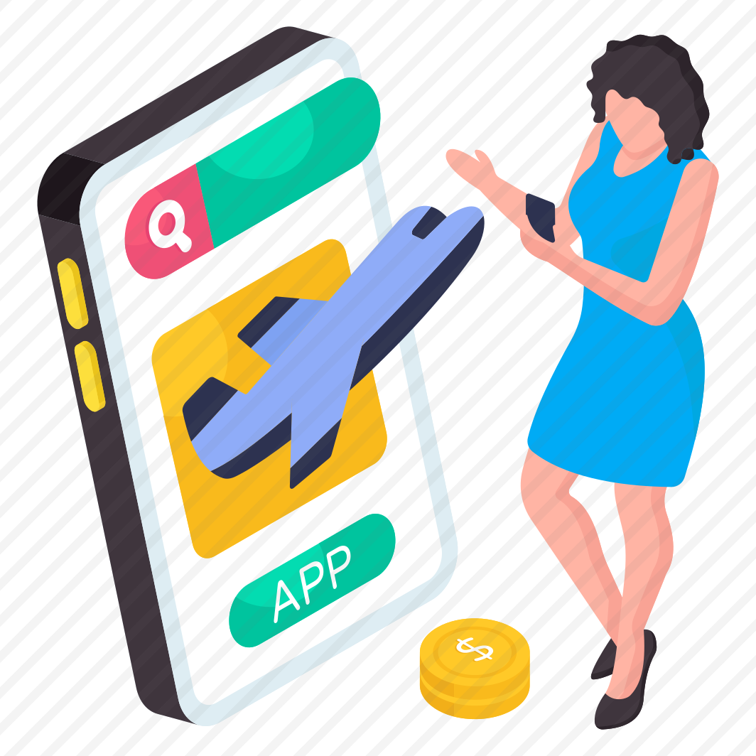 Mobile Flight, Online Flight, Air Travel, Flight Booking App, Phone Travel Application, preview