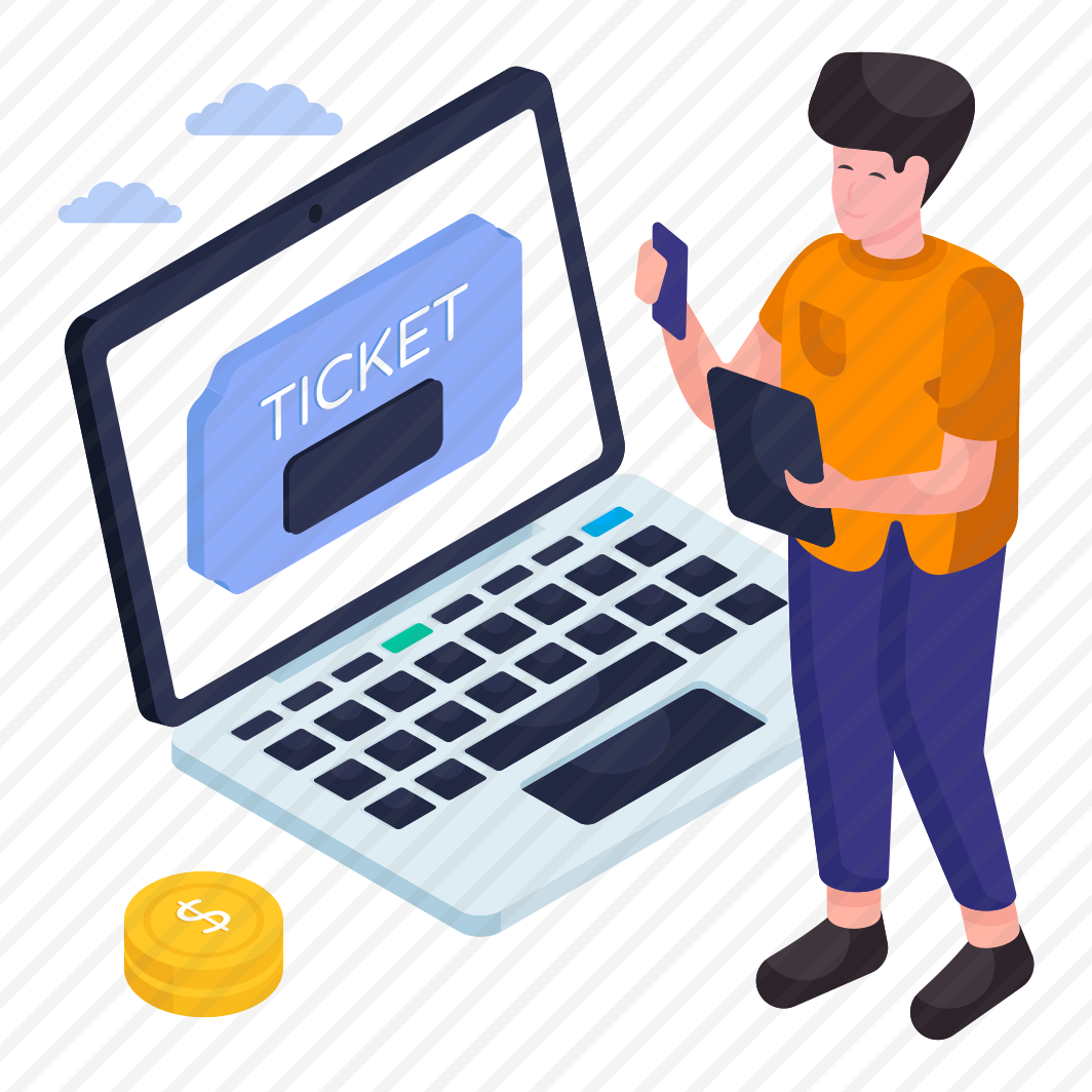 Online Ticket Booking, Raffle, Voucher, Permit Pass, Travel Pass, preview